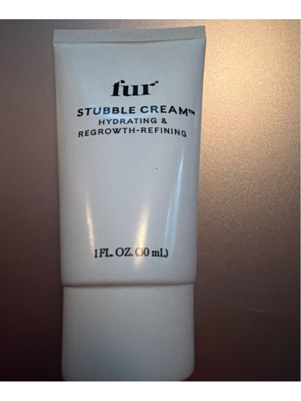 Fur Stubble Cream White Black One Size